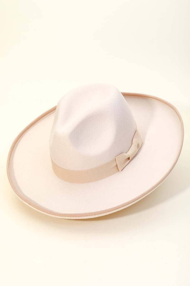 Ribbon Bow Tie Fedora Hat